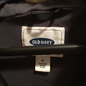 Black with grey Old Navy Jack with front pocket